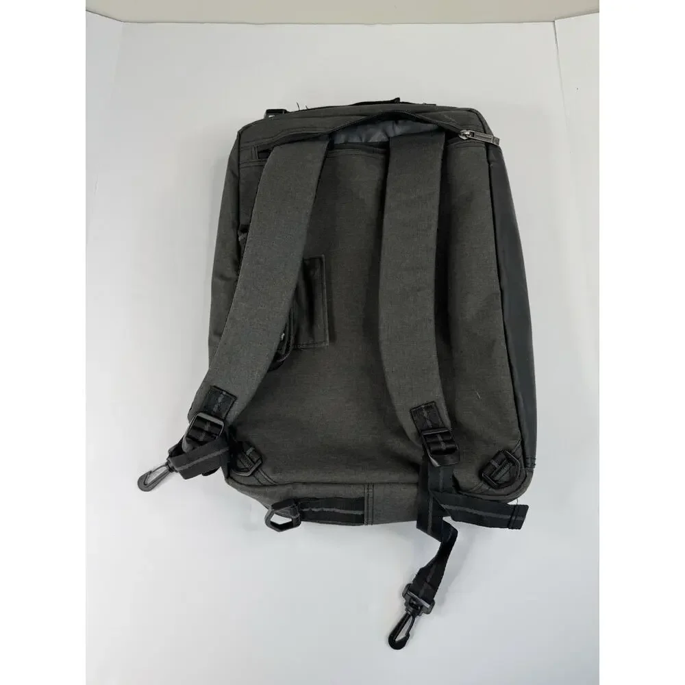 Solo New York Hybrid Briefcase Convertable Backpack Strap Messenger Bag Gray